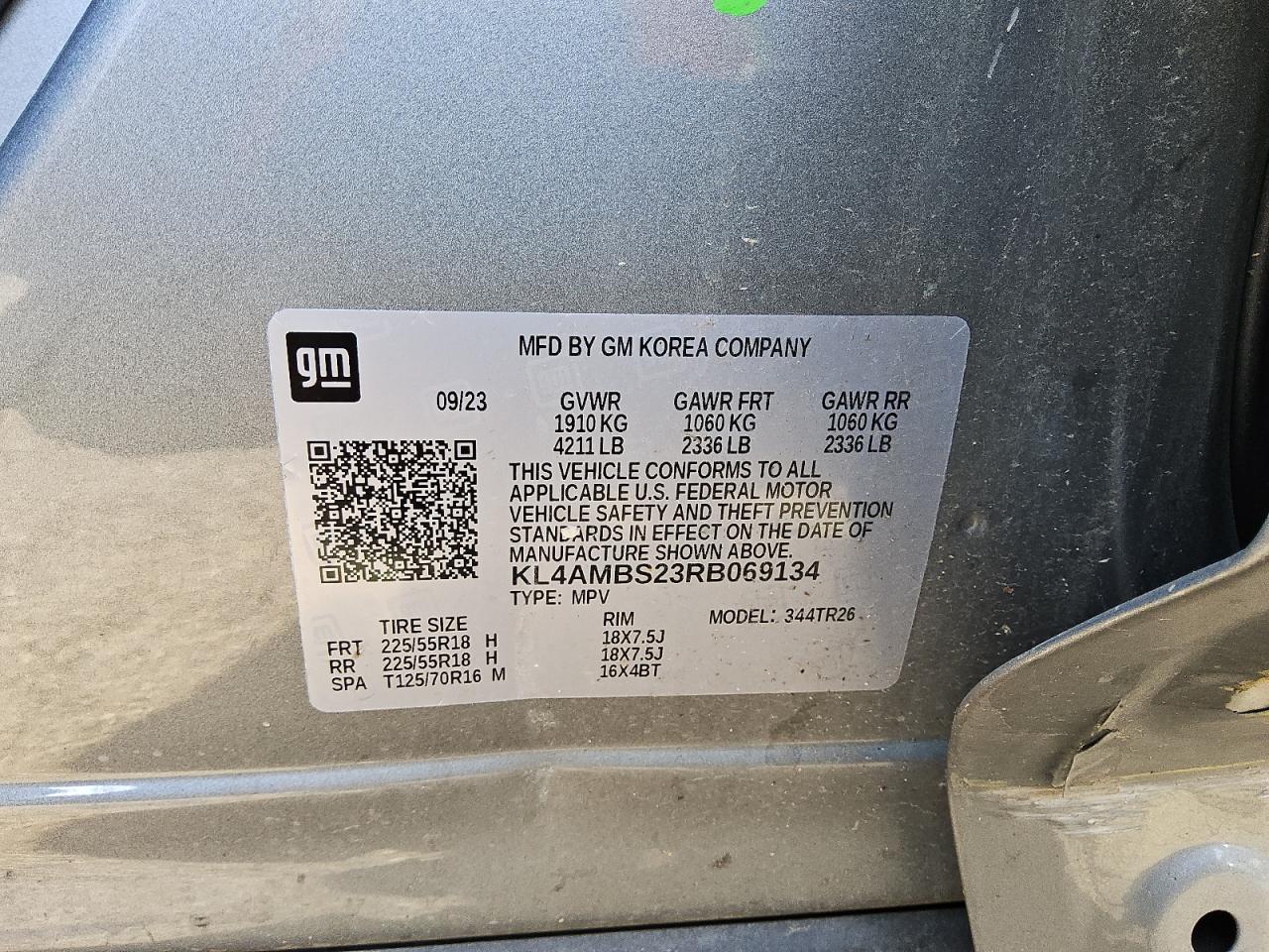 2024 Buick Encore Gx Preferred VIN: KL4AMBS23RB069134 Lot: 90074675