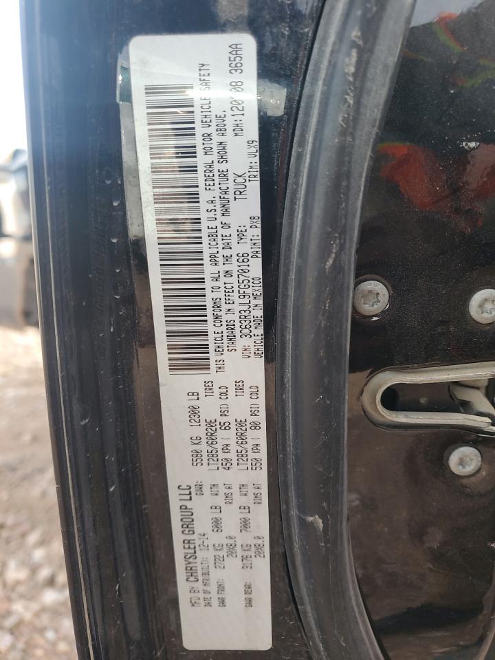 2015 Ram 3500 Laramie VIN: 3C63R3JL9FG570166 Lot: 89888725