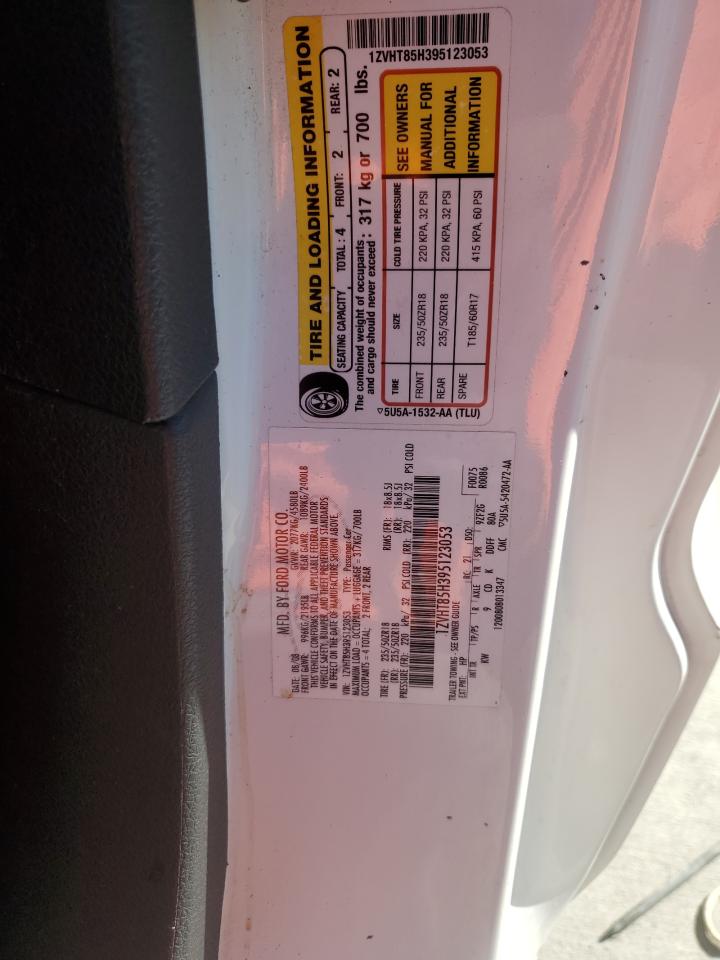 2009 Ford Mustang Gt VIN: 1ZVHT85H395123053 Lot: 86264815