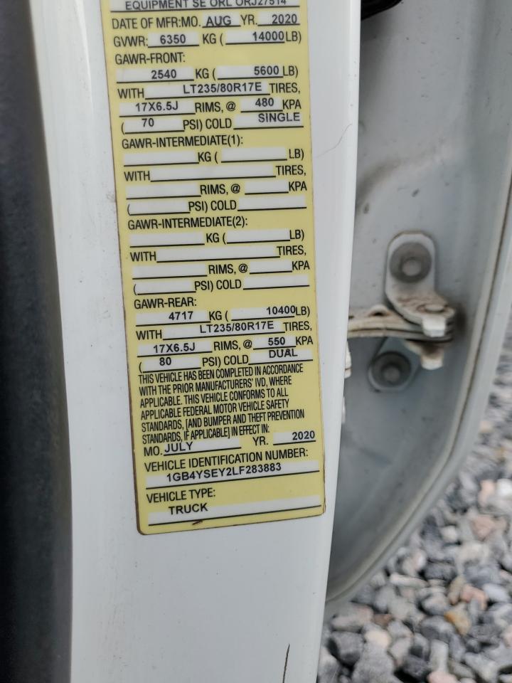 2020 Chevrolet Silverado K3500 VIN: 1GB4YSEY2LF283883 Lot: 85822665