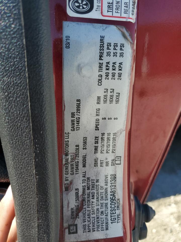 2010 GMC Canyon Sle VIN: 1GTESCD95A8131308 Lot: 85868835