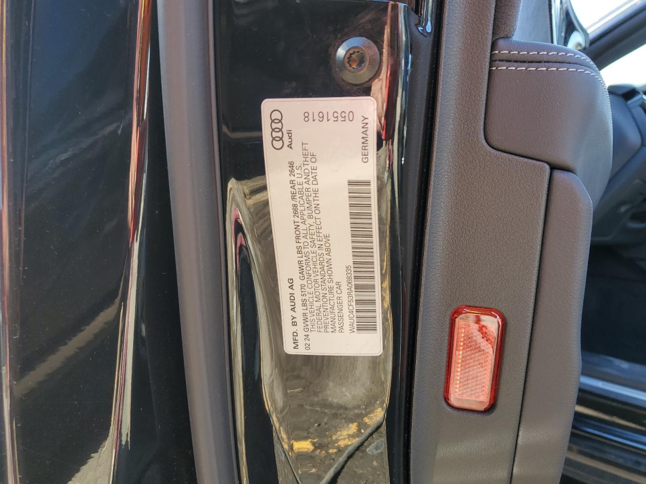 2024 Audi S5 Premium Plus VIN: WAUC4CF53RA068335 Lot: 85093095