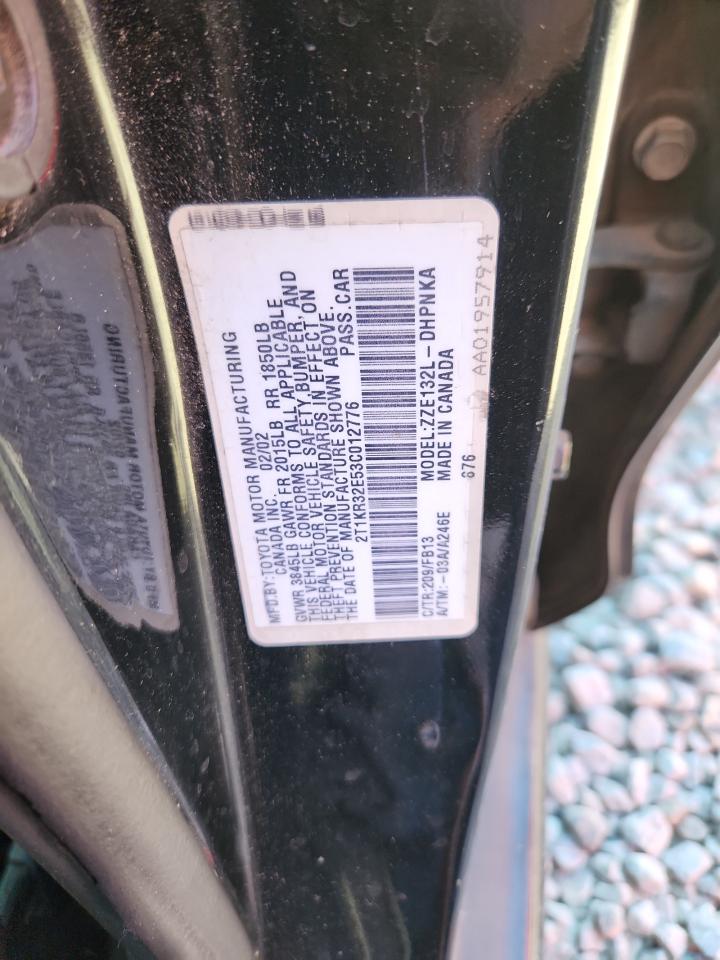 2003 Toyota Corolla Matrix Xr VIN: 2T1KR32E53C012776 Lot: 82591745