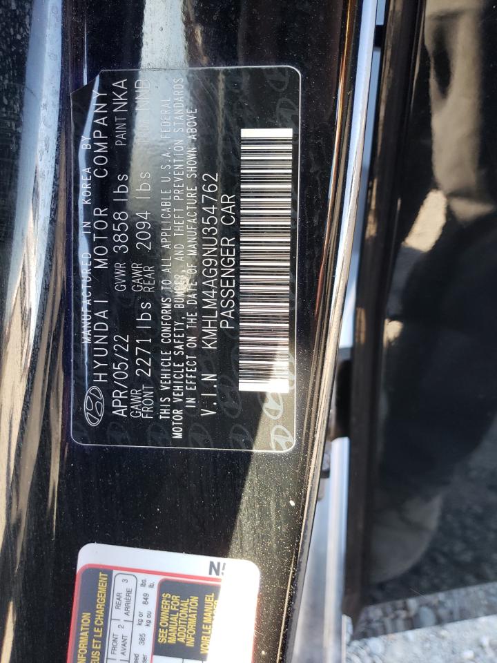 2022 Hyundai Elantra Sel VIN: KMHLM4AG9NU354762 Lot: 85582335