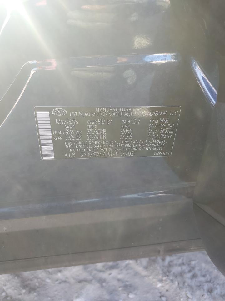 2023 Hyundai Santa Fe Sel VIN: 5NMS24AJ8PH567021 Lot: 81961715
