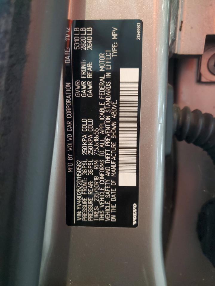 2013 Volvo Xc70 T6 VIN: YV4902BZ2D1158562 Lot: 81782115