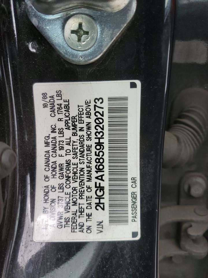 2009 Honda Civic Ex VIN: 2HGFA16859H320273 Lot: 82461785