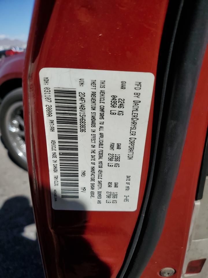 2005 Dodge Magnum Sxt VIN: 2D4FV48V15H683836 Lot: 85372615