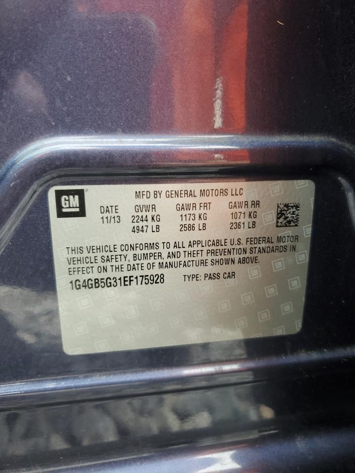 2014 Buick Lacrosse VIN: 1G4GB5G31EF175928 Lot: 82321005