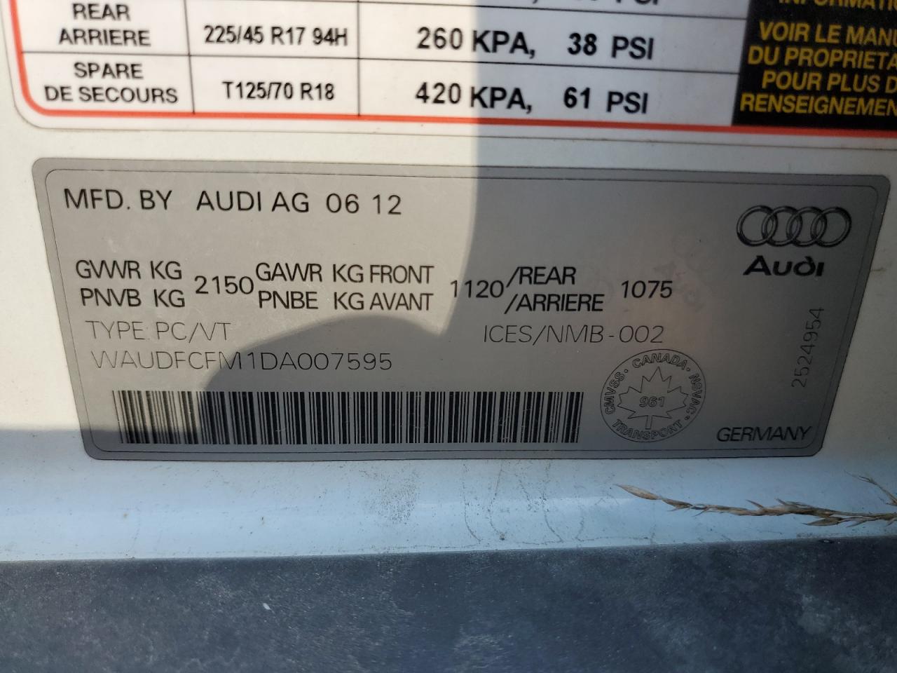 2013 Audi A3 Premium VIN: WAUDFCFM1DA007595 Lot: 84767705