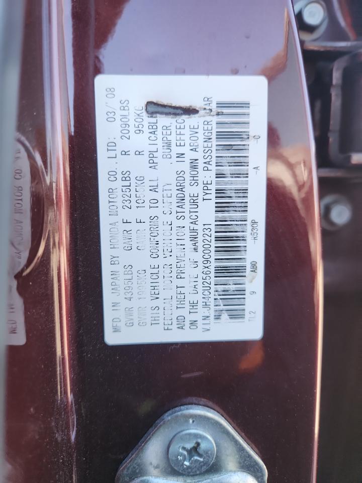 2009 Acura Tsx VIN: JH4CU256X9C002231 Lot: 82208575