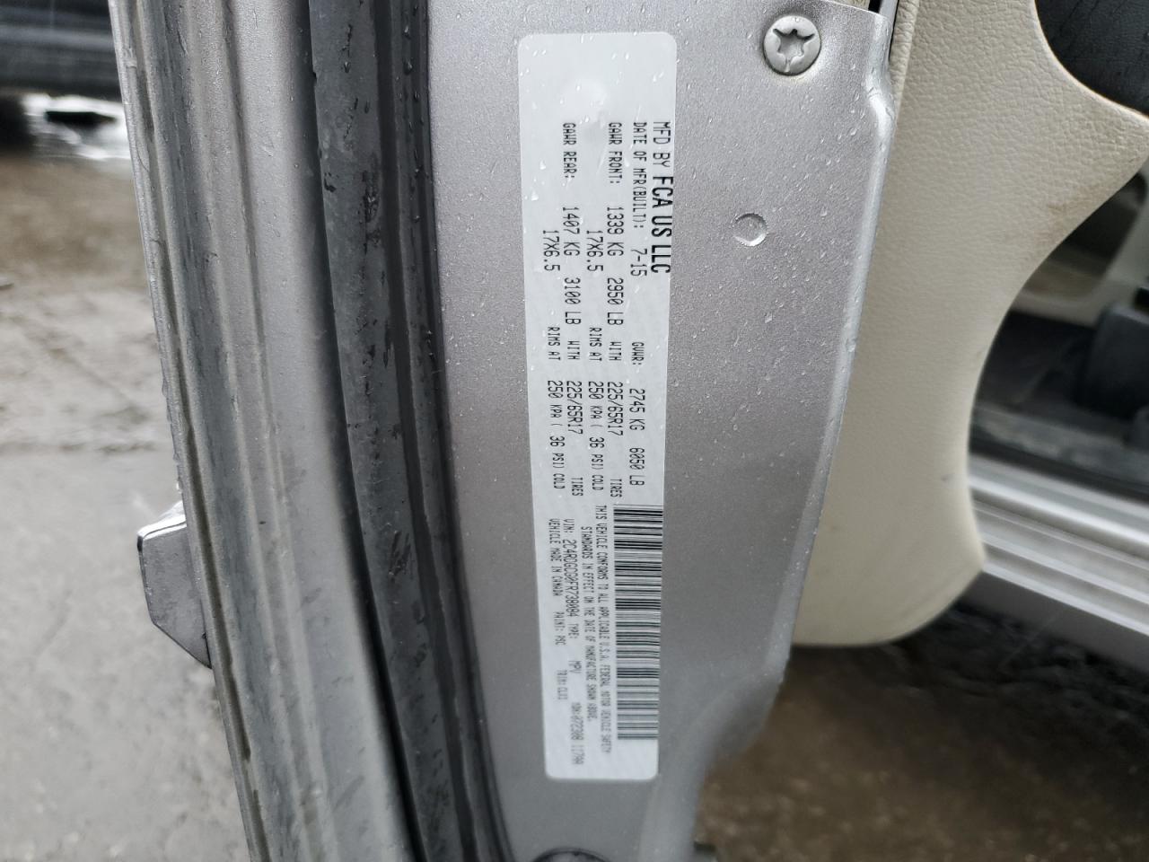 2015 Dodge Grand Caravan Sxt VIN: 2C4RDGCG0FR738084 Lot: 90912215