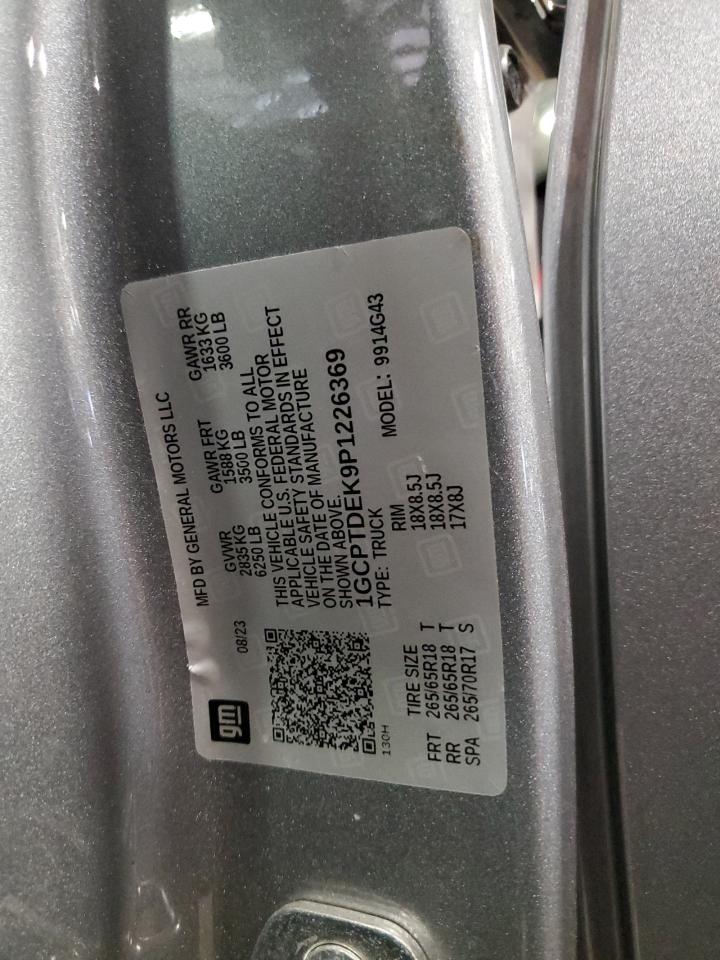 2023 Chevrolet Colorado Z71 VIN: 1GCPTDEK9P1226369 Lot: 90457775