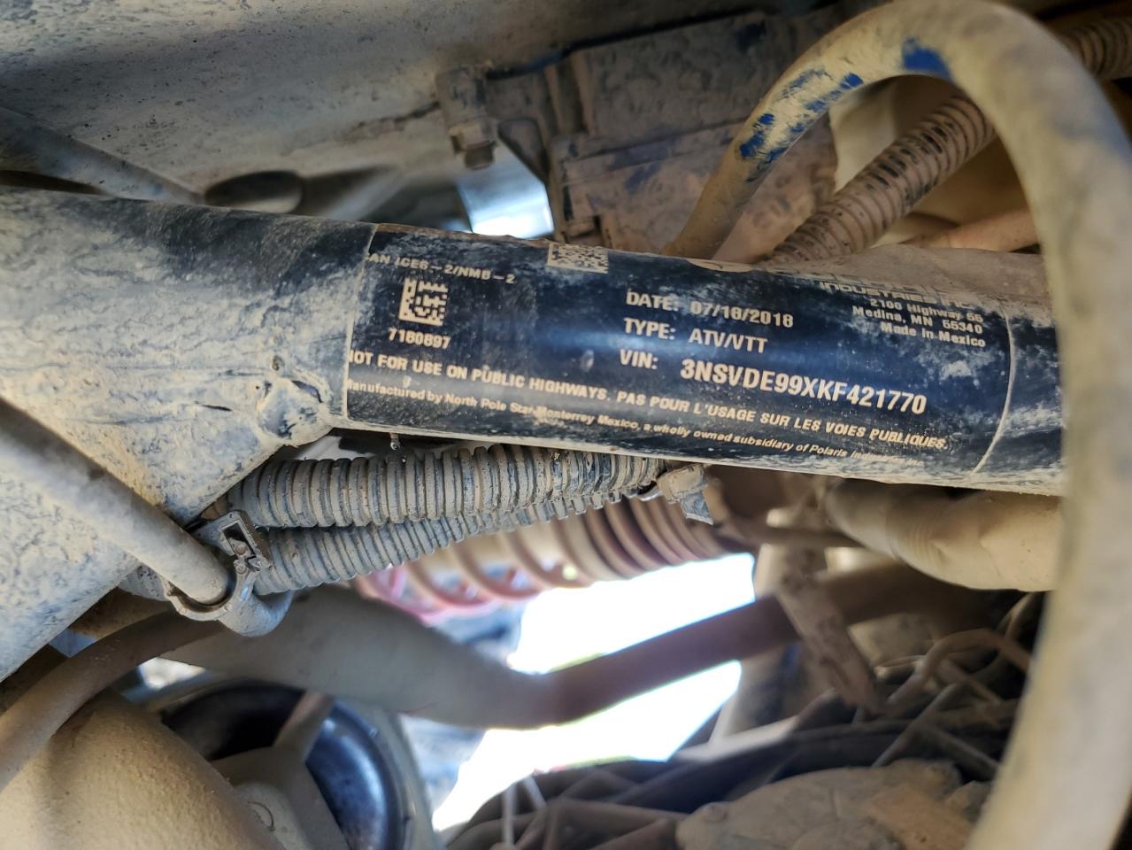 2019 Polaris Rzr Xp 1000 Eps VIN: 3NSVDE99XKF421770 Lot: 82556405