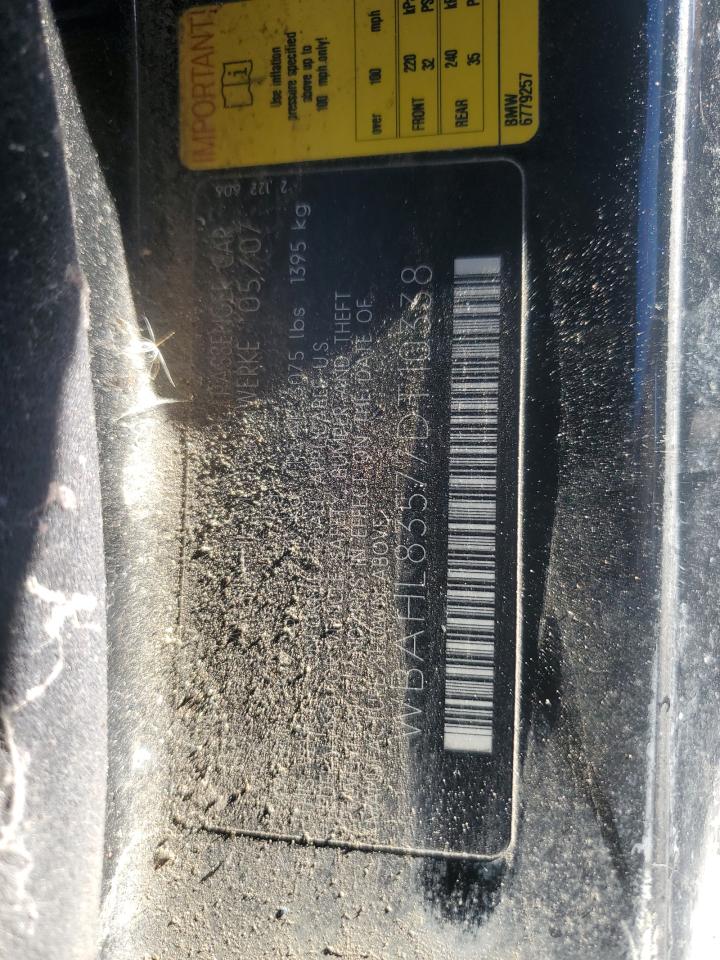 2007 BMW 750 I VIN: WBAHL83577DT10338 Lot: 85168395