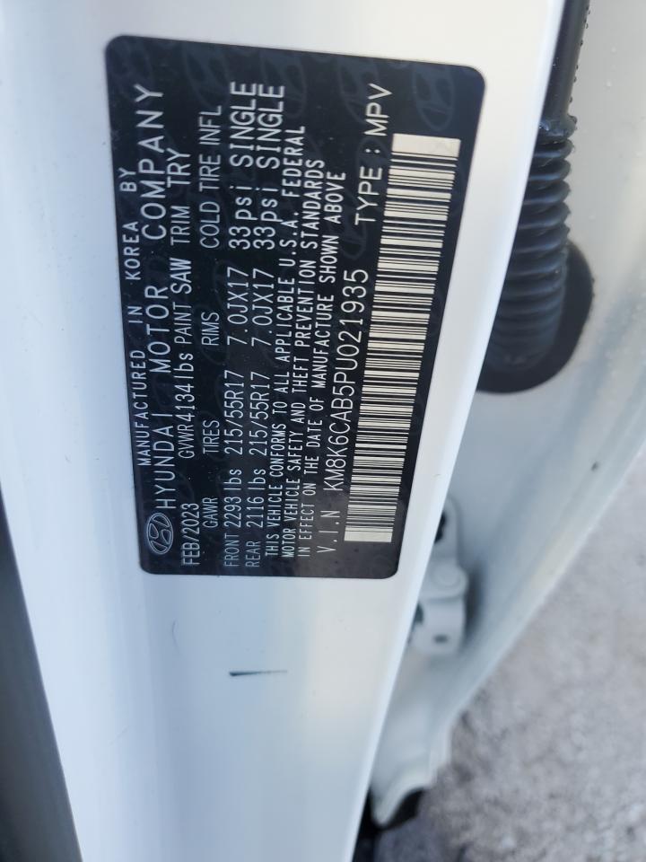2023 Hyundai Kona Sel VIN: KM8K6CAB5PU021935 Lot: 86142895