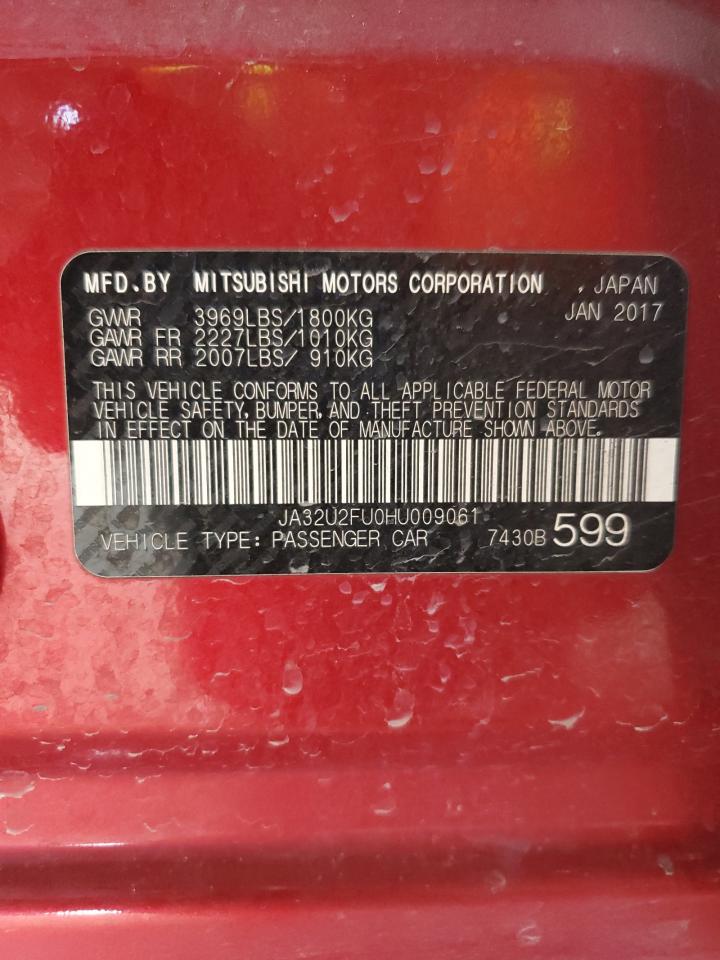 2017 Mitsubishi Lancer Es VIN: JA32U2FU0HU009061 Lot: 84790085