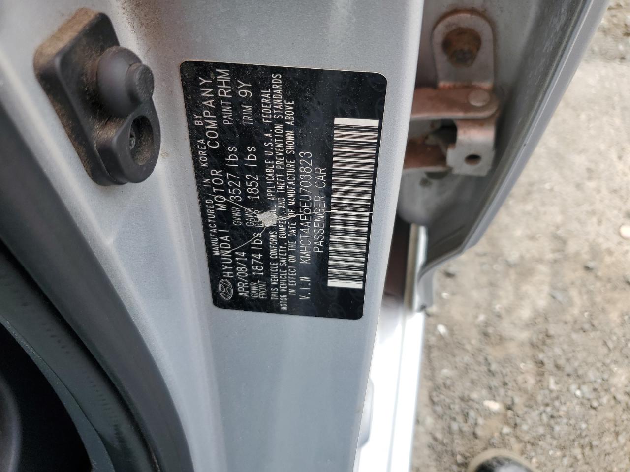 2014 Hyundai Accent Gls VIN: KMHCT4AE5EU703823 Lot: 86420595