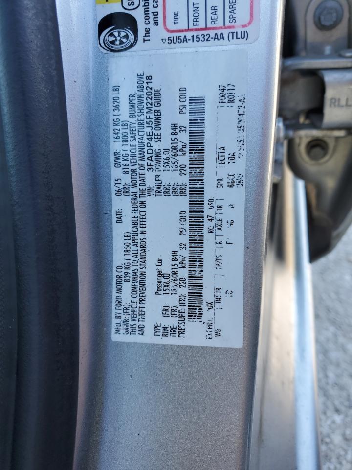 2015 Ford Fiesta Se VIN: 3FADP4EJ5FM220218 Lot: 82660555