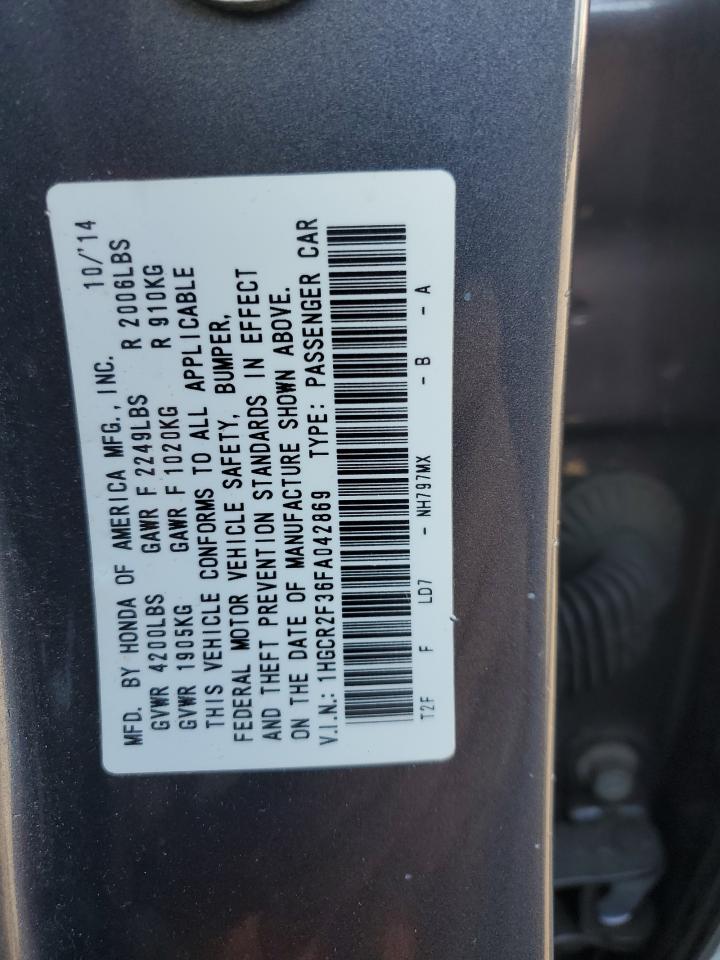 2015 Honda Accord Lx VIN: 1HGCR2F36FA042869 Lot: 82287325