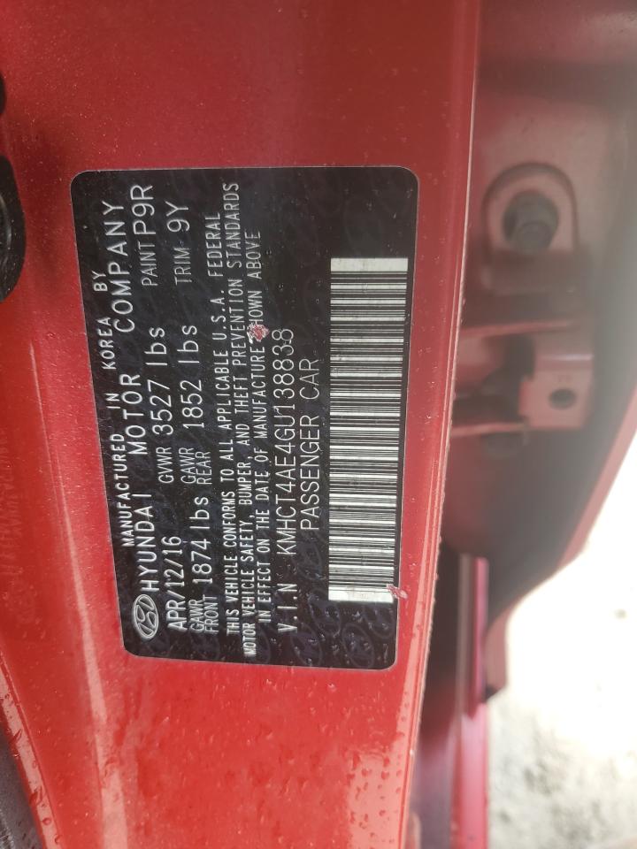 2016 Hyundai Accent Se VIN: KMHCT4AE4GU138838 Lot: 85118985