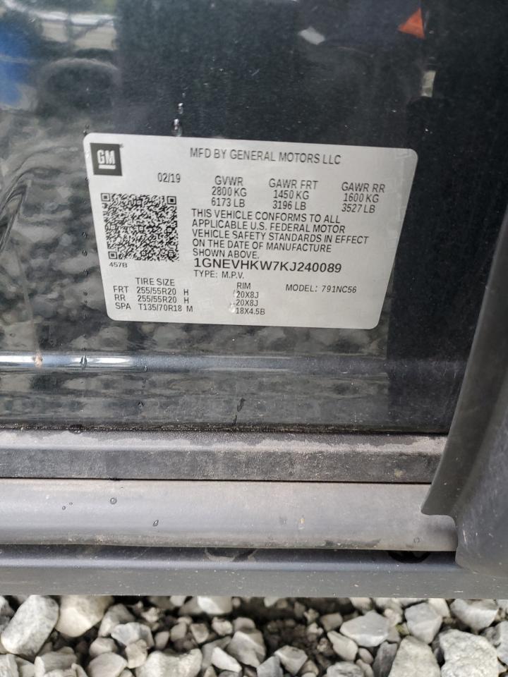 2019 Chevrolet Traverse Lt VIN: 1GNEVHKW7KJ240089 Lot: 85650625