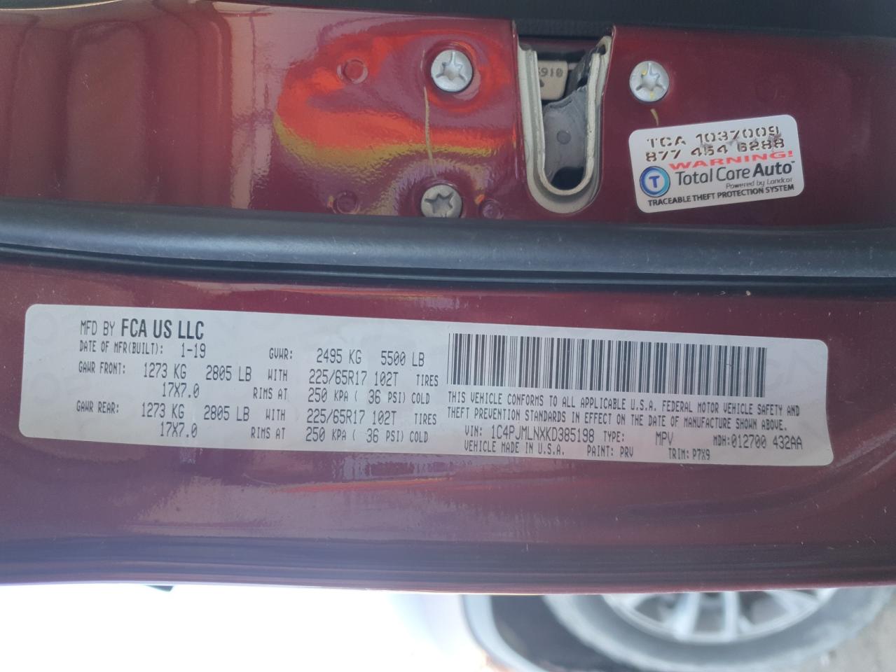 2019 Jeep Cherokee Latitude Plus VIN: 1C4PJMLNXKD385198 Lot: 82779175