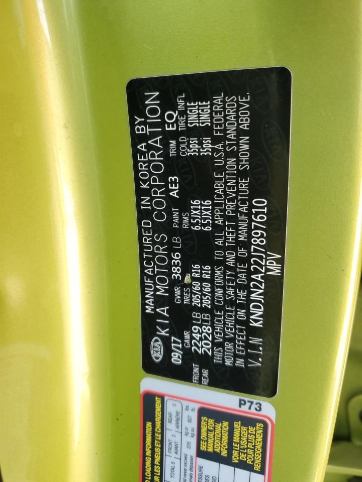 2018 Kia Soul VIN: KNDJN2A22J7897610 Lot: 84756195