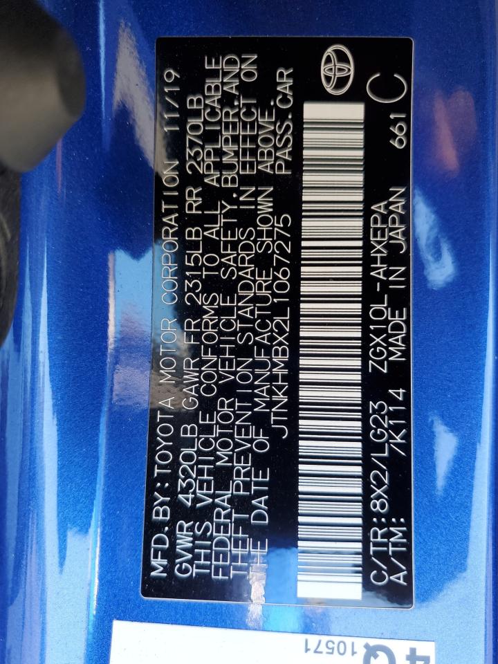 2020 Toyota C-Hr Xle VIN: JTNKHMBX2L1067275 Lot: 82332295