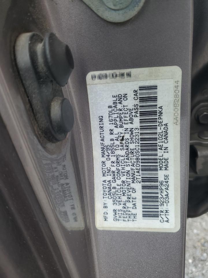 1995 Toyota Corolla Le VIN: 2T1AE09B0SC122313 Lot: 82411175