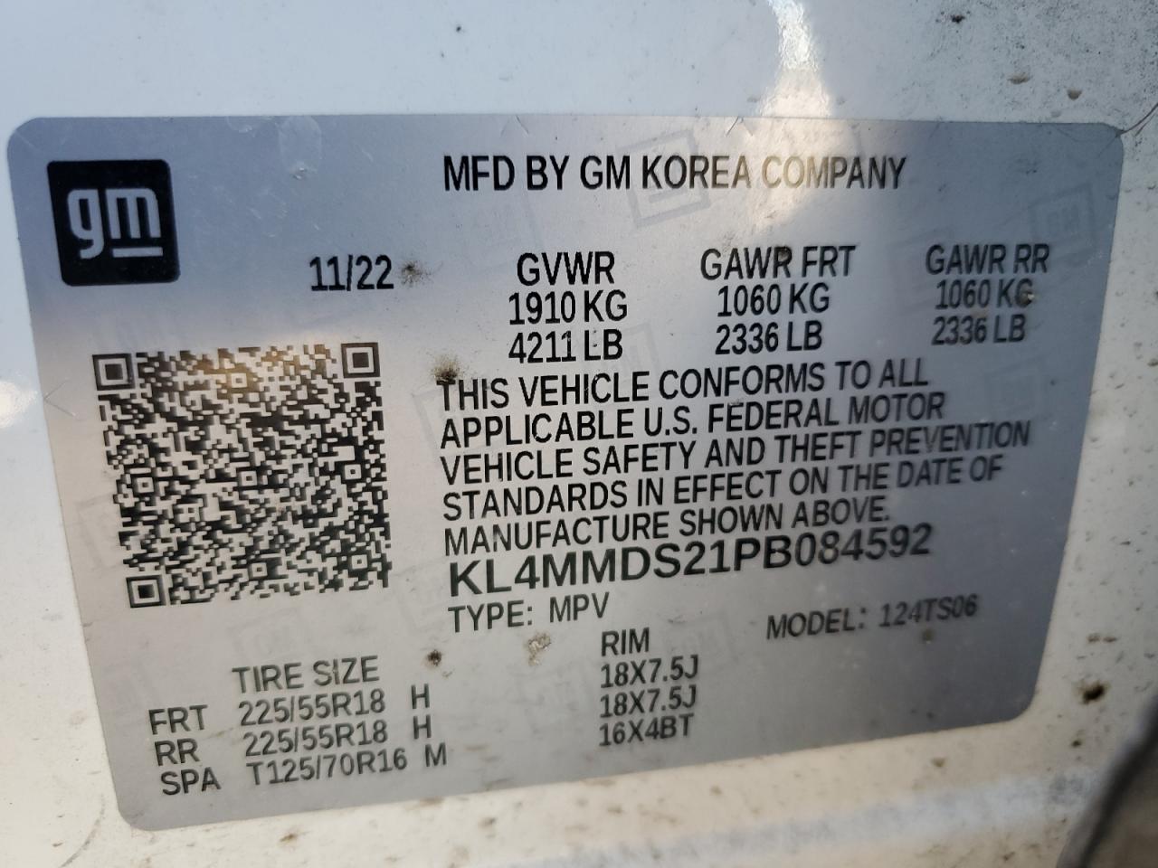 2023 Buick Encore Gx Select VIN: KL4MMDS21PB084592 Lot: 86899745