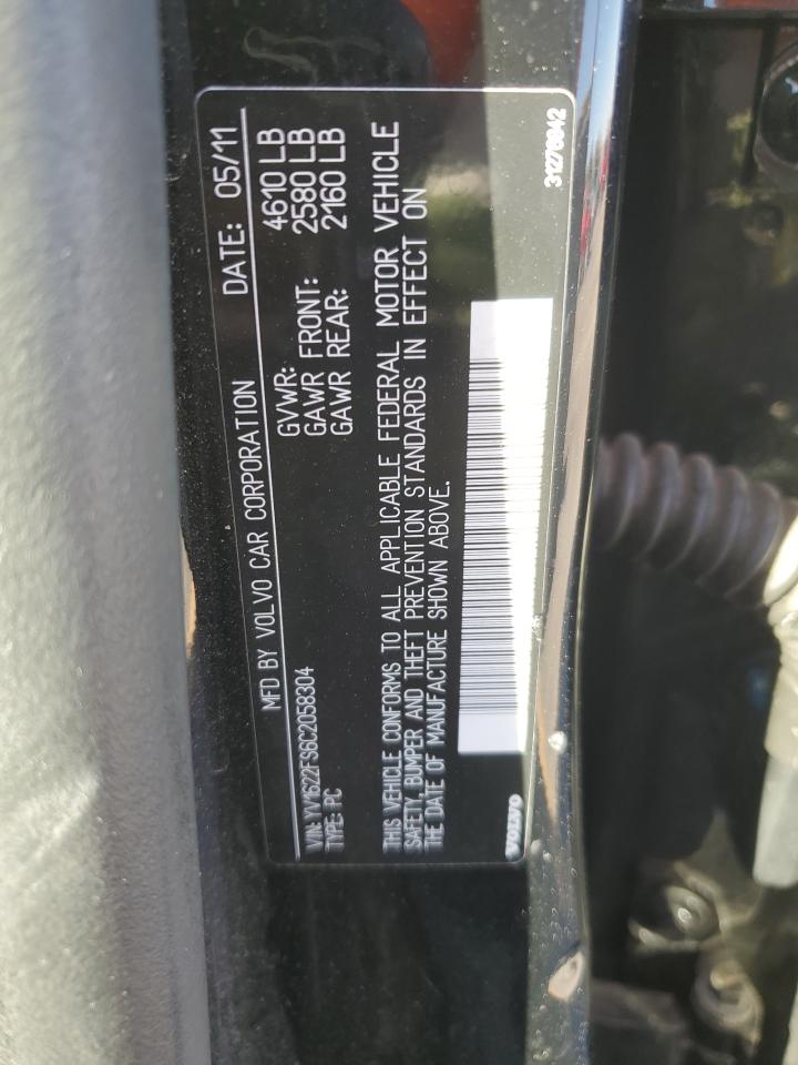 2012 Volvo S60 T5 VIN: YV1622FS6C2058304 Lot: 87255935