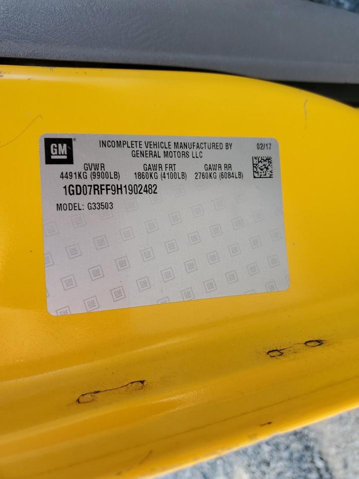 2017 GMC Savana Cutaway G3500 VIN: 1GD07RFF9H1902482 Lot: 82618735