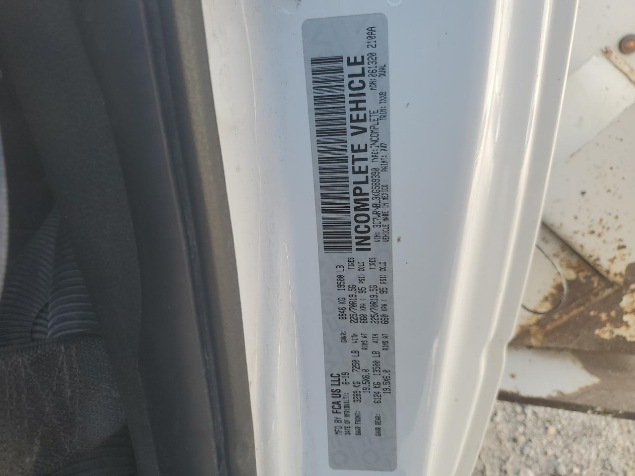 2019 Ram 5500 VIN: 3C7WRNBL3KG589390 Lot: 84961425