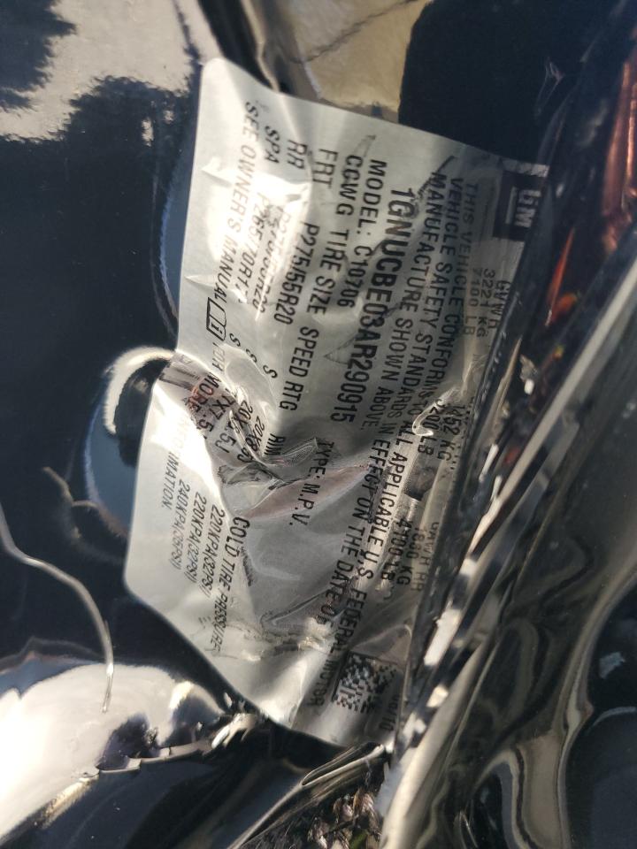 2010 Chevrolet Tahoe C1500 Lt VIN: 1GNUCBE03AR290915 Lot: 82274115