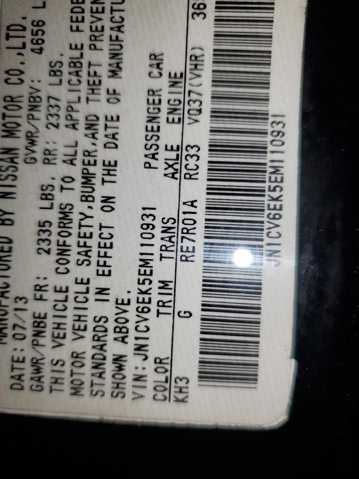 2014 Infiniti Q60 Journe VIN: 110931 Lot: 90955315