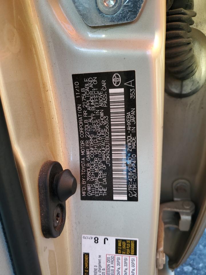 2011 Toyota Prius VIN: JTDKN3DU1B0256353 Lot: 84438135