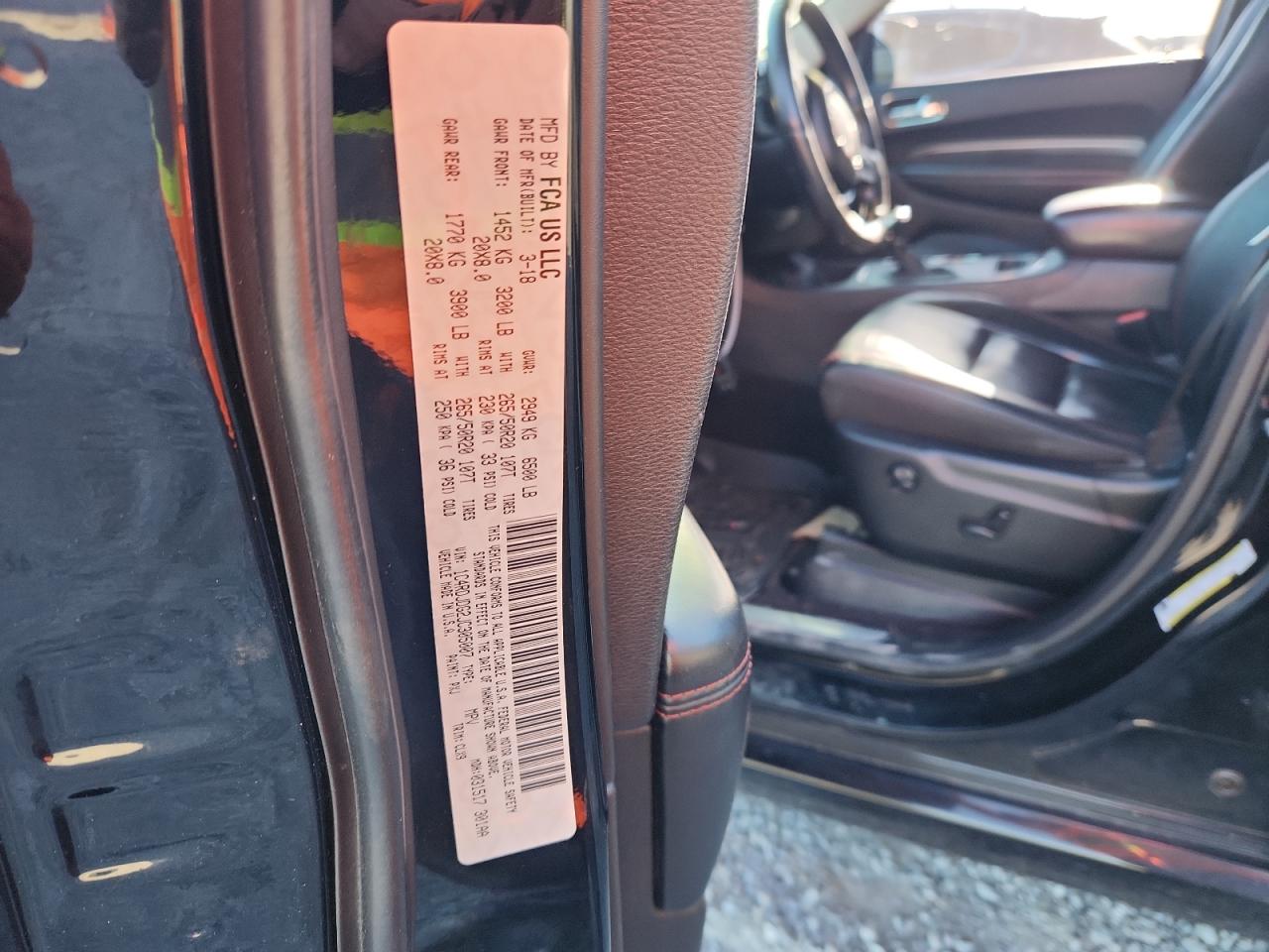 2018 Dodge Durango Gt VIN: 1C4RDJDG2JC305007 Lot: 81984795