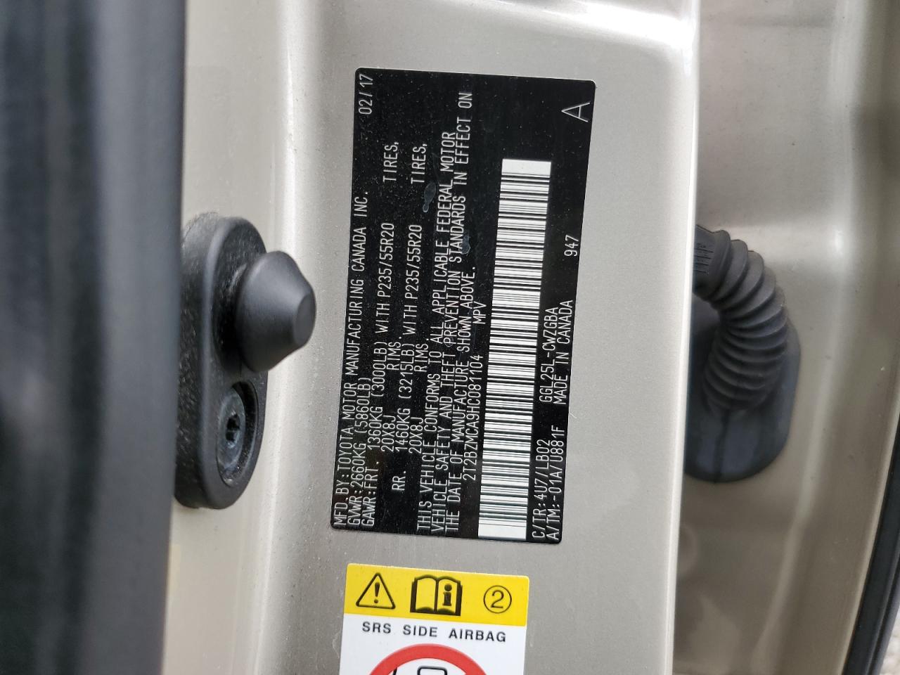 2017 Lexus Rx 350 Base VIN: 2T2BZMCA9HC081104 Lot: 85733825