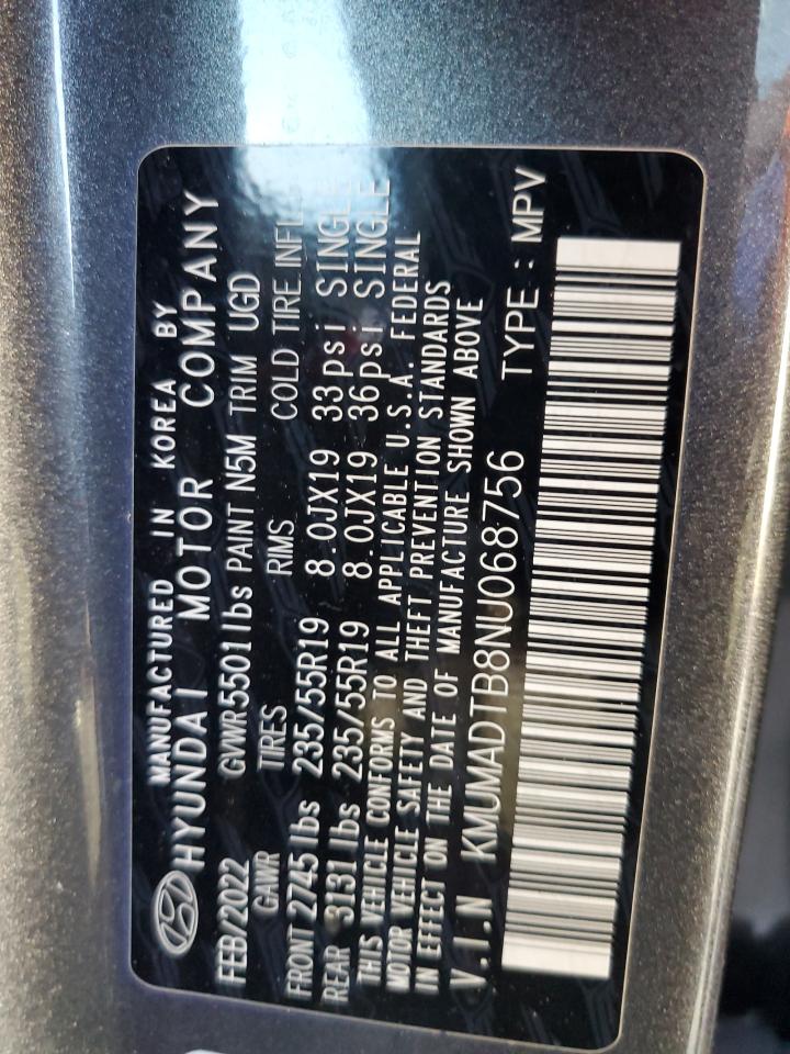 2022 Genesis Gv70 Base VIN: KMUMADTB8NU068756 Lot: 89612935