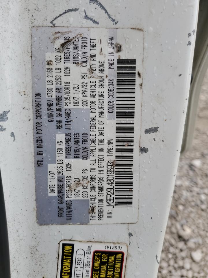 2008 Mazda Cx-7 VIN: JM3ER29L480198931 Lot: 85348895