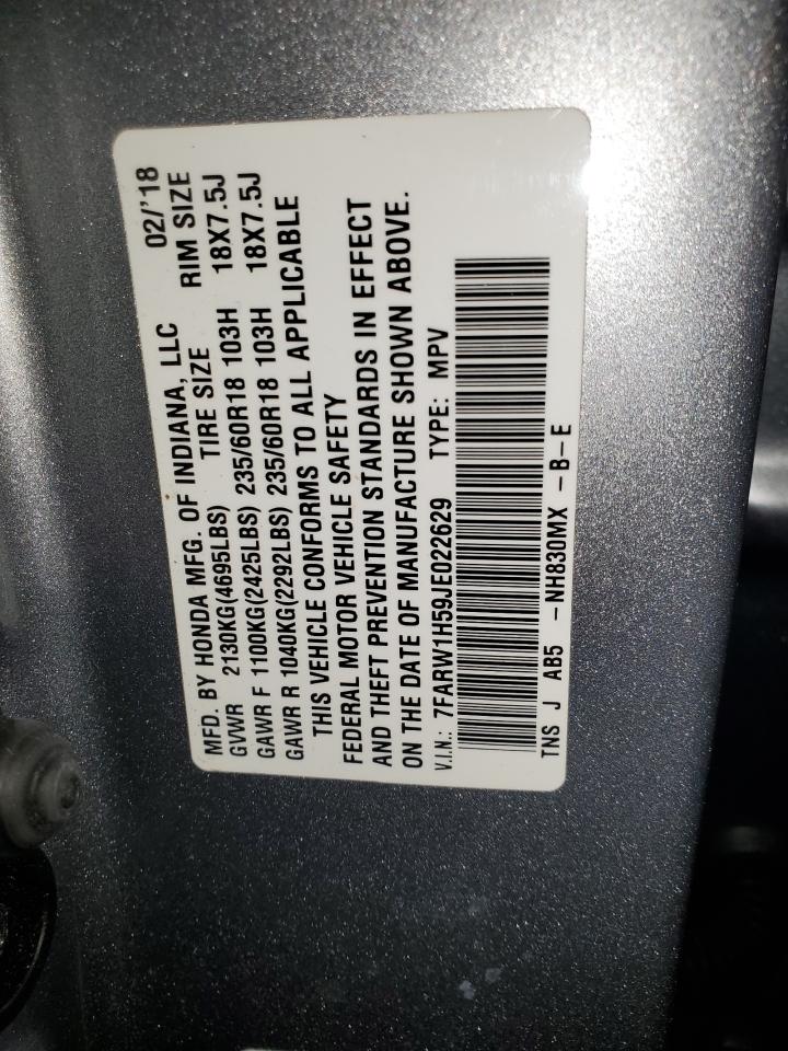 2018 Honda Cr-V Ex VIN: 7FARW1H59JE022629 Lot: 86148625