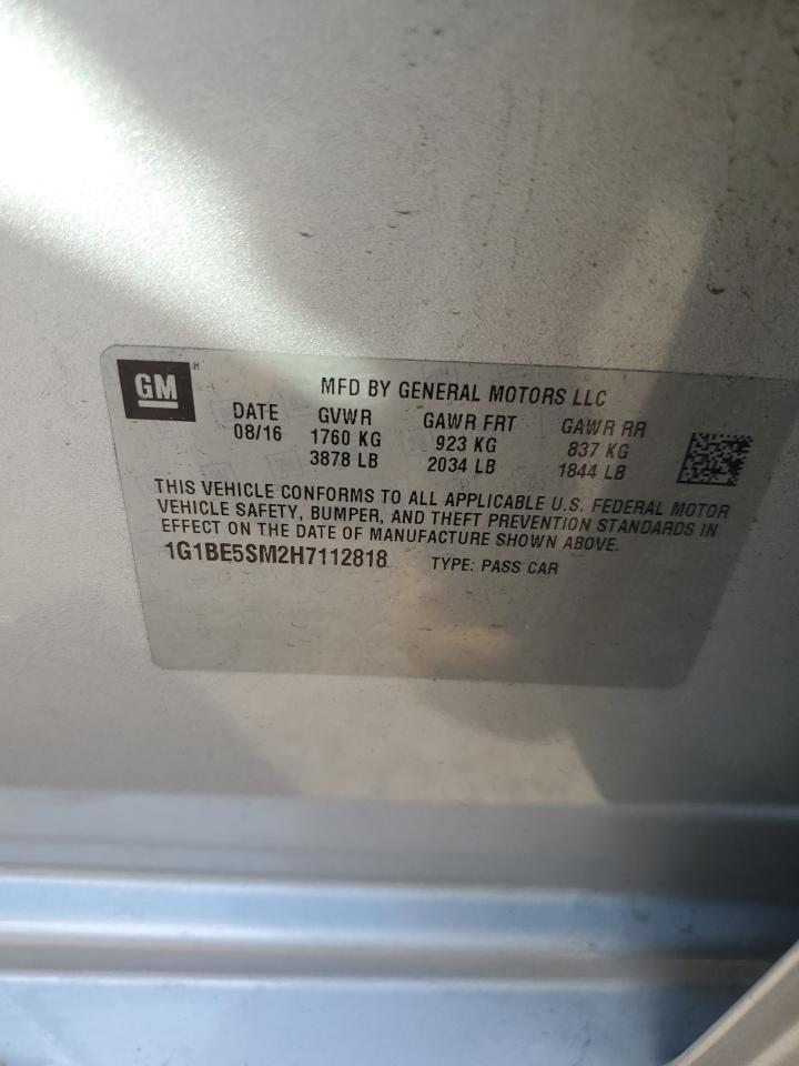 2017 Chevrolet Cruze Lt VIN: 1G1BE5SM2H7112818 Lot: 84474925