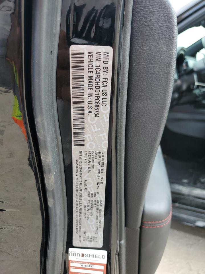 2023 Dodge Durango Gt VIN: 1C4RDHDG1PC686754 Lot: 86785115