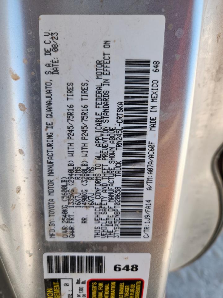 2023 Toyota Tacoma Access Cab VIN: 3TYSX5EN8PT020658 Lot: 84958965