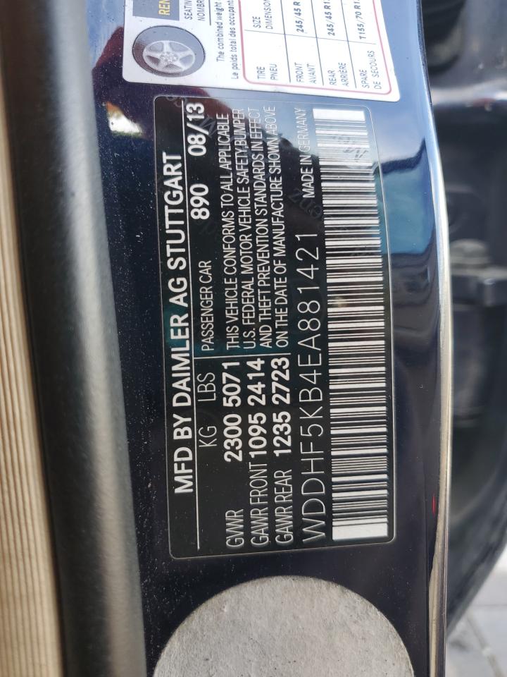 2014 Mercedes-Benz E 350 VIN: WDDHF5KB4EA881421 Lot: 85530915