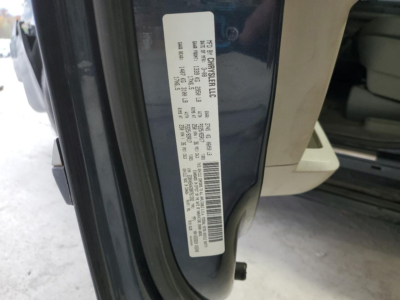 2008 Dodge Grand Caravan Sxt VIN: 2D8HN54X28R761592 Lot: 82568655