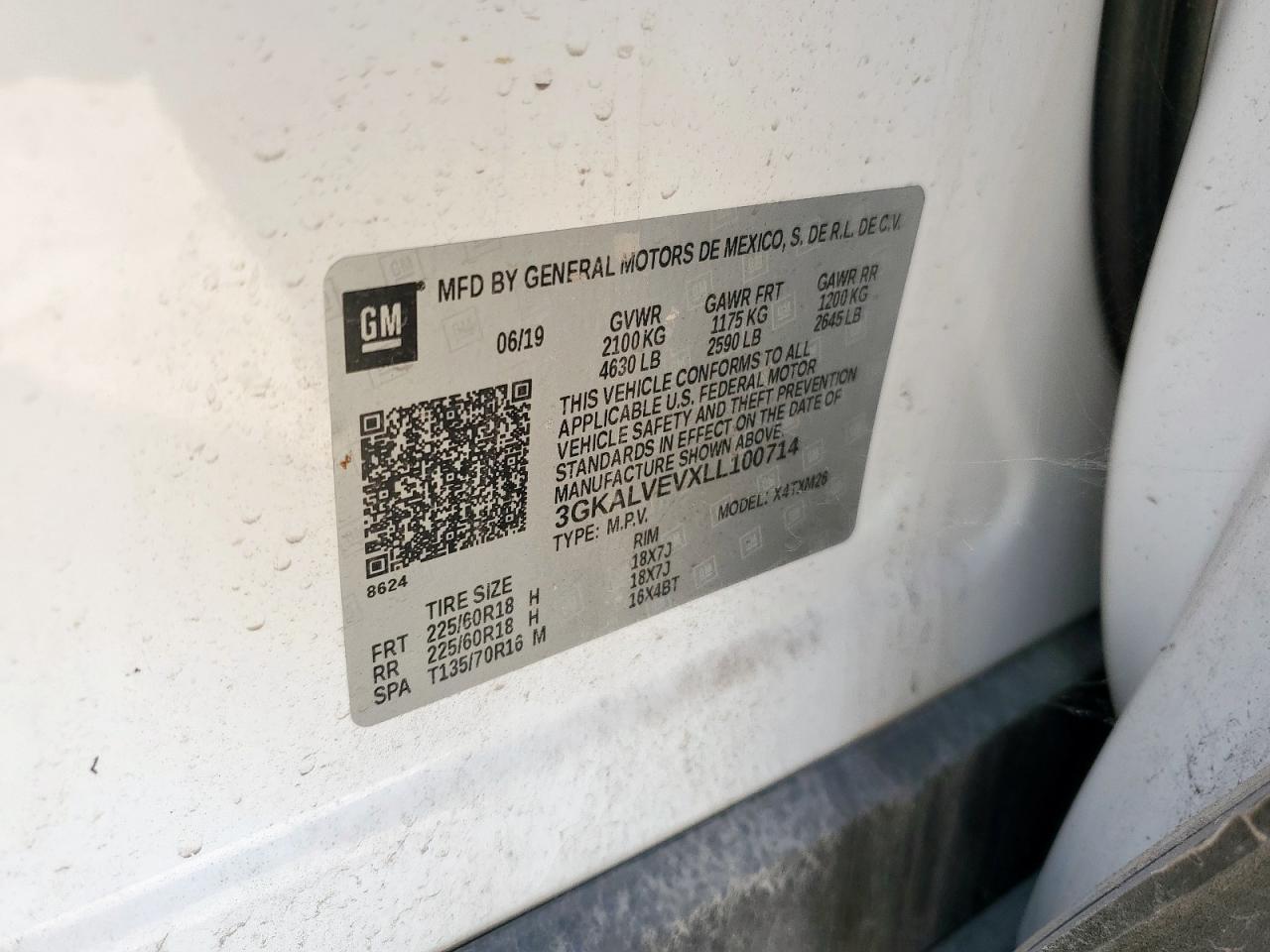 2020 GMC Terrain Slt VIN: 3GKALVEVXLL100714 Lot: 82415915