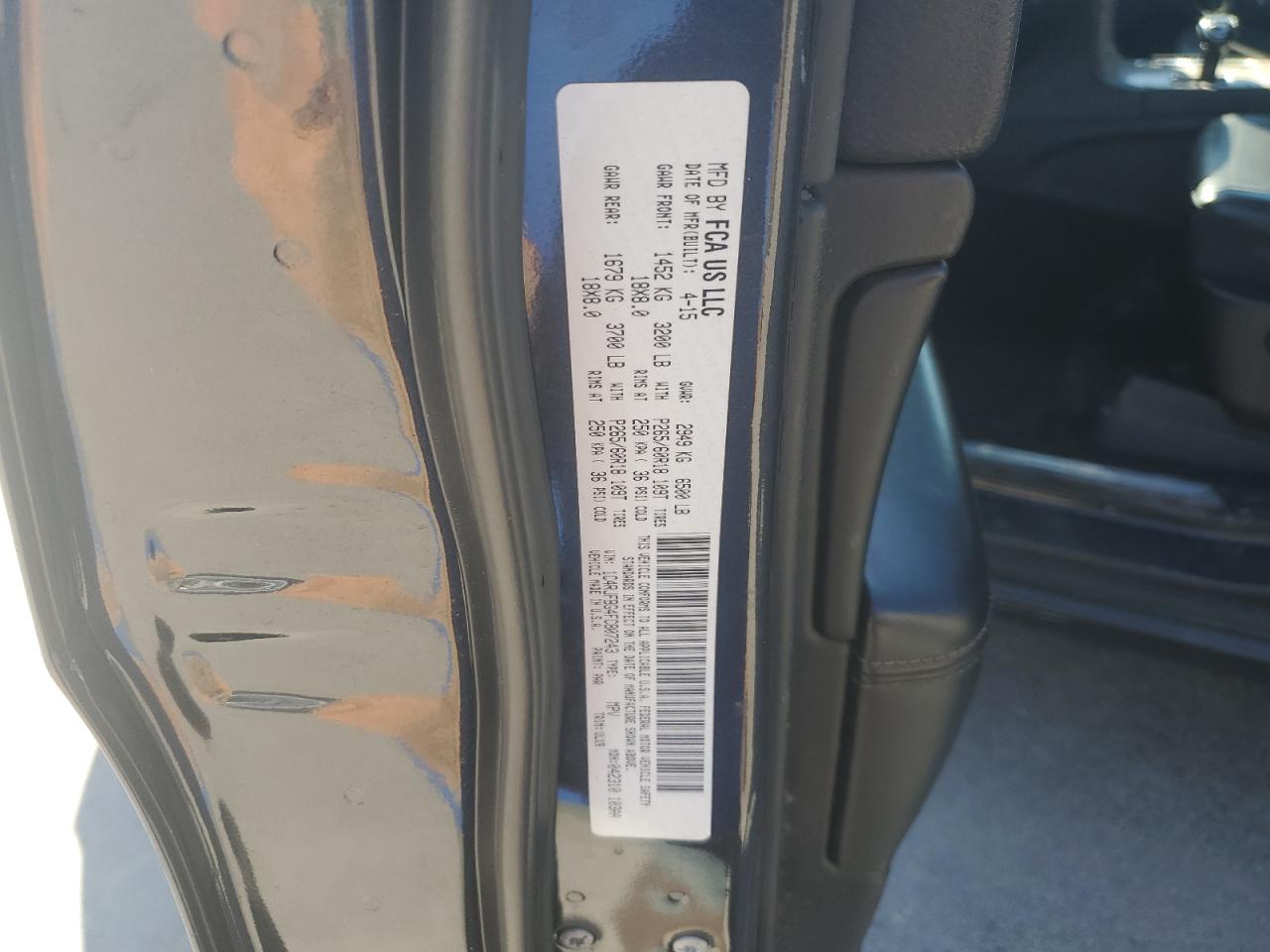 2015 Jeep Grand Cherokee Limited VIN: 1C4RJFBG4FC807243 Lot: 85117525