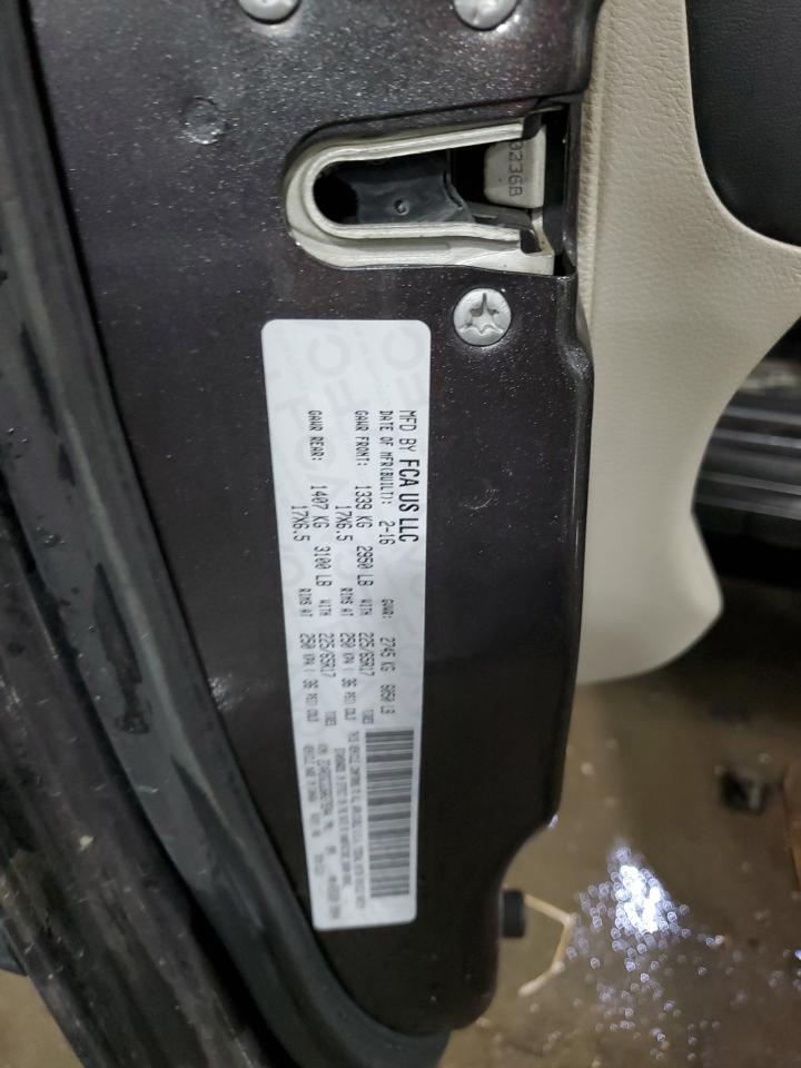 2016 Dodge Grand Caravan Sxt VIN: 2C4RDGCG3GR279344 Lot: 85959265